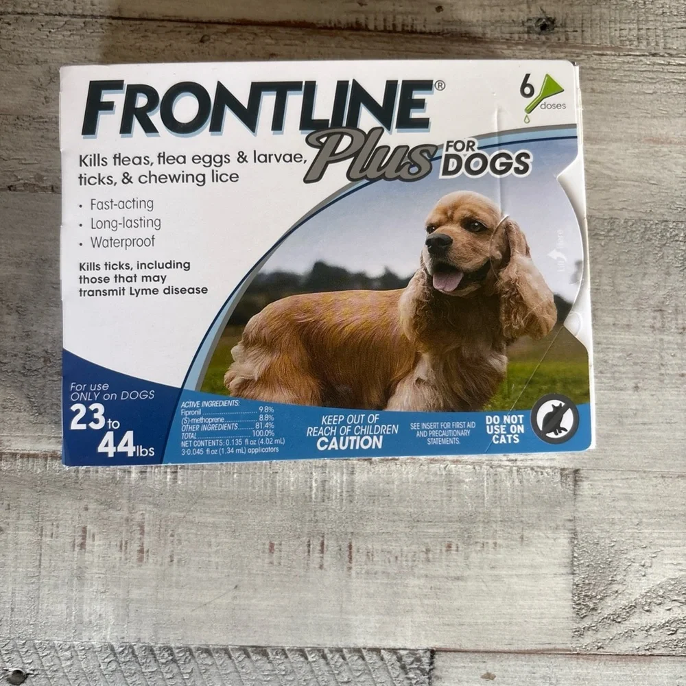 Frontline Plus for Dogs Flea & Tick Treatment 6 Monthly Doses 23-44 lbs - Picture 1 of 3